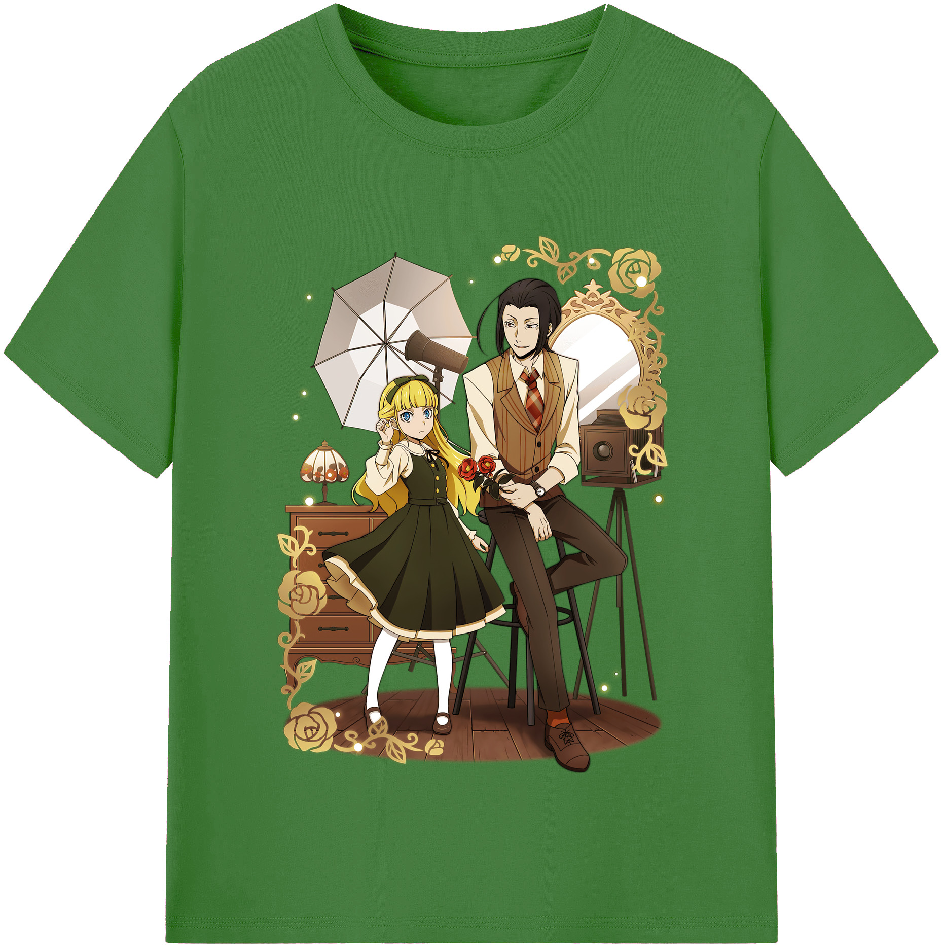 （画像用） 文豪ストレイドッグス Bungo Stray Dogs レディースカジュアルプリントTシャツ（綿100％）